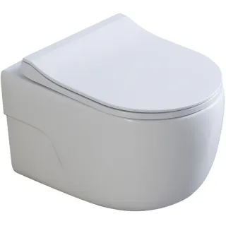 Унитаз подвесной ArtMax Verona AM012CHRT/SC безободковый с вихревым смывом и сиденьем микролифт белый